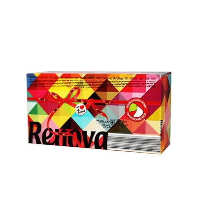 Renova彩色盒装抽纸无荧光剂