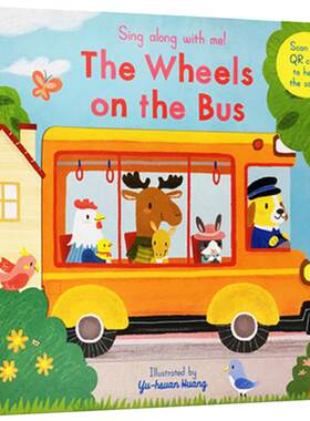 英文原版 The Wheels on the Bus 巴士上的轮子 机关纸板操作拉拉书 Sing Along With Me 欧美经典儿歌 欢唱童谣 亲子互动低幼启蒙