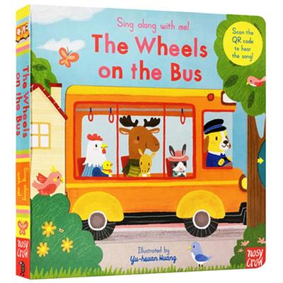 英文原版 The Wheels on the Bus 巴士上的轮子 机关纸板操作拉拉书 Sing Along With Me 欧美经典儿歌 欢唱童谣 亲子互动低幼启蒙