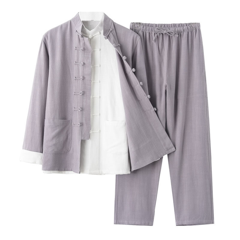 古风男士青年外套亚麻汉服唐装