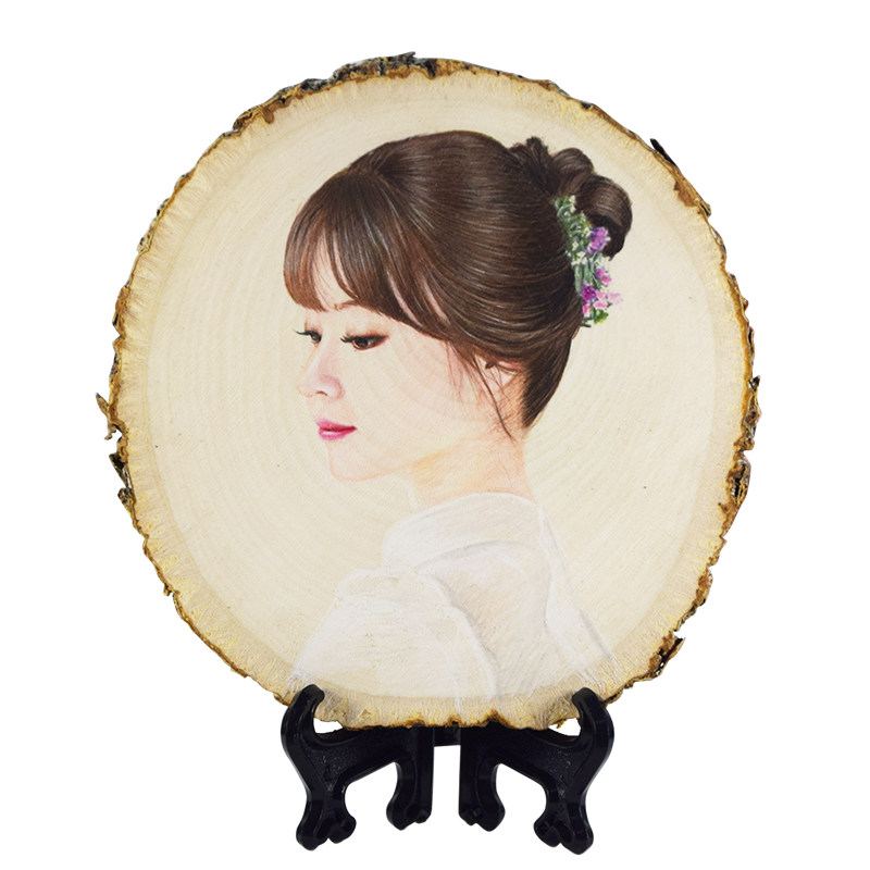 素描画像彩铅木头肖像画定制  头像定制/手绘真人漫