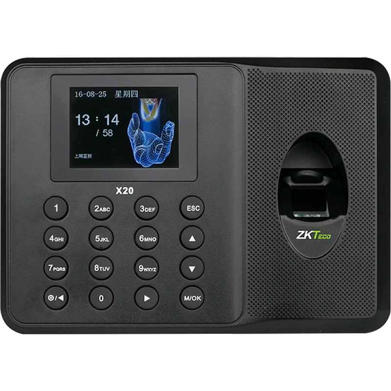 ZKTeco/熵基科技股份有限公司X20科技指纹考勤机指纹式打卡机上班签到机免软件打卡器