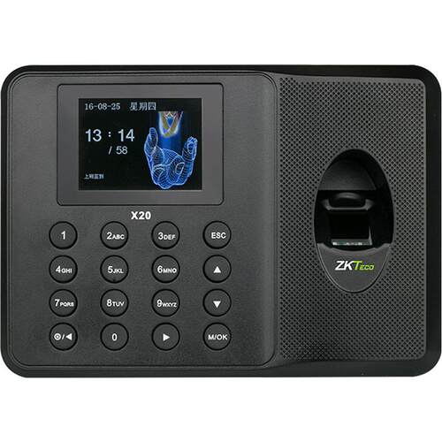 ZKTeco/熵基科技股份有限公司X20科技指纹考勤机指纹式打卡机上班签到机免软件打卡器