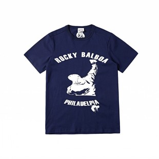 ACE浮生出品 费城之子ROCKY BALBOA复古印花短袖40S高密精梳美棉