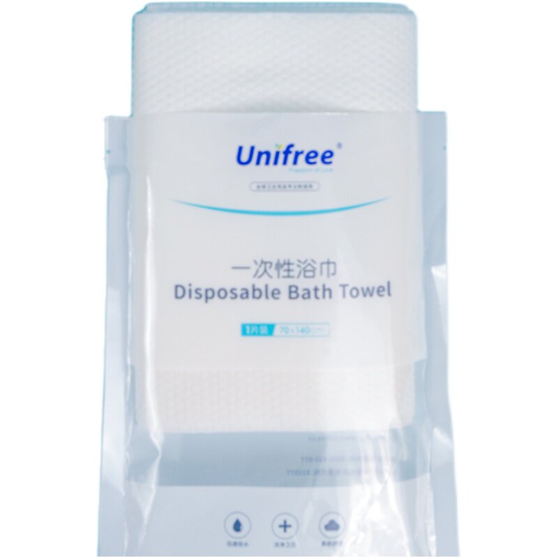 unifree一次性浴巾旅行出差便携酒店家用加厚洗澡巾旅行用品5包