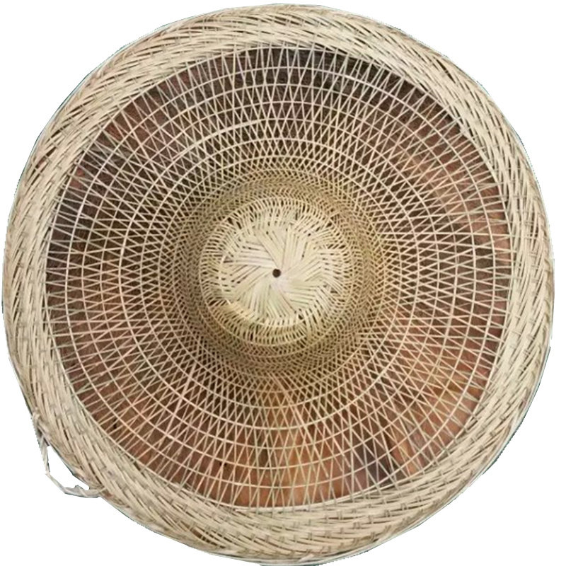 纯手工制作竹编斗笠 棕斗笠 棕帽子 竹丝斗笠帽子 蓑衣斗笠装饰品