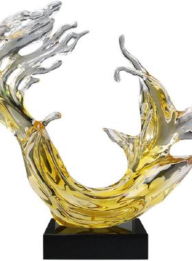 抽象大堂过道样板房走廊落地摆件