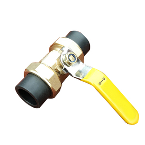 PE自来水管管件配件PE双头活接铜球阀热熔管阀门20 25 32 4分 6分