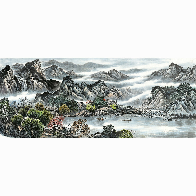 大幅中式风镇宅靠山图墙壁装饰