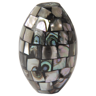 鲍鱼贝手工贴面拼图马赛克椭圆形diy散珠拼贴球手串饰品配件材料