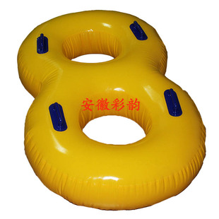 充气水上玩具加厚亲子双人八字圈漂流船成人充气游泳圈座圈皮划艇