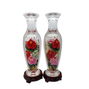 子轩内画内画瓶纯手工绘画花瓶报春家庭办公摆件送老外礼內瓶画