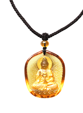 观音菩萨琉璃饰品佛祖结缘吊坠