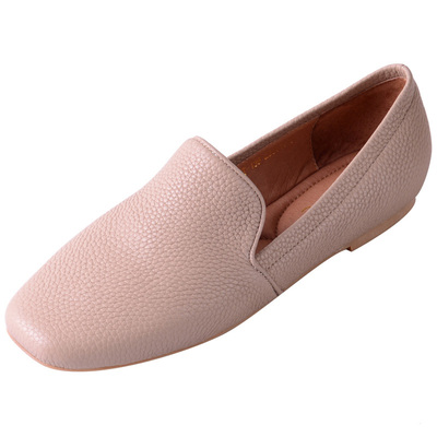 VDVC小众荔枝纹牛皮舒适奶奶鞋