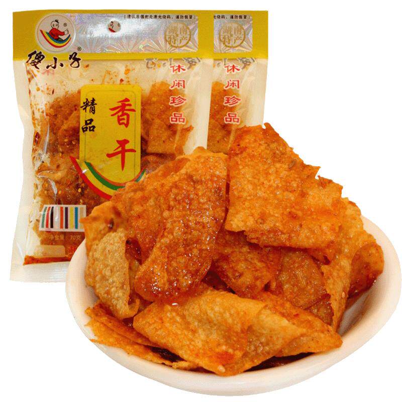 傻小子豆干香干10大包豆皮辣条香辣五香卤汁薄脆湖南湘潭特产小吃