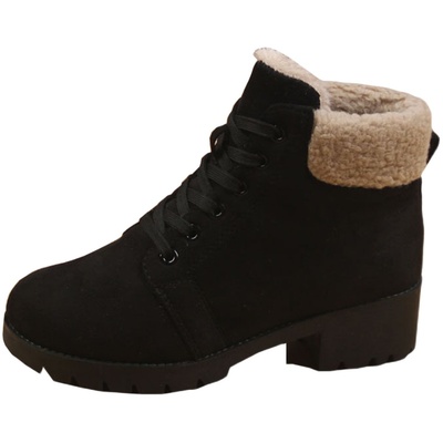 加绒保暖马丁靴短靴人本棉靴棉鞋