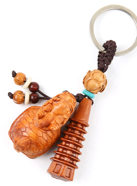 桃木文昌笔龙龟学生礼物随身挂件