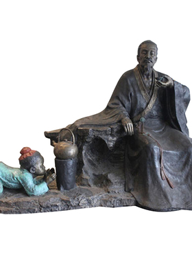 唐朝陆羽大型古代人像园林景观