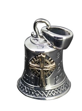 铃铛项链纯银十字架吊坠