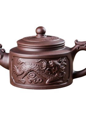 宜兴大号紫砂壶大容量功夫泡茶壶家用手工过滤朱泥壶茶杯茶具套装
