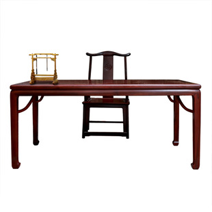 东非酸枝明式画案红木条案霸王枨写字台书画桌办公室餐桌家具