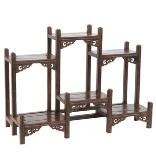 小博古架实木中式古典多宝阁古董架茶壶茶具架子置物架摆件展示架