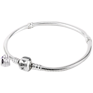 直邮pandora潘多拉官网925银手链蛇骨链diy女590702HV