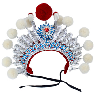 戏曲服装盔帽戏剧用品白蛇传断桥白素贞小青服装头饰白色青蛇额子