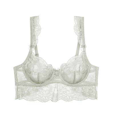 EVES夏娃的诱惑性感纯欲蕾丝内衣女薄款文胸双层内里薄而不透