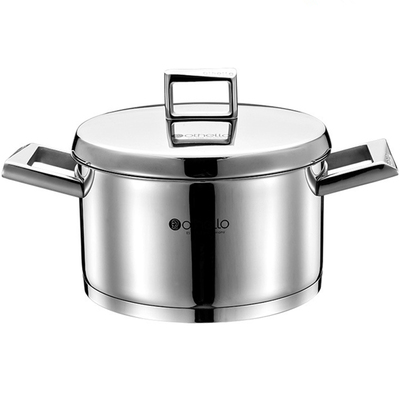 德国22cm进口不锈钢无铆钉汤锅