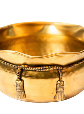 钱袋聚宝盆黄金铜贵气高档礼物