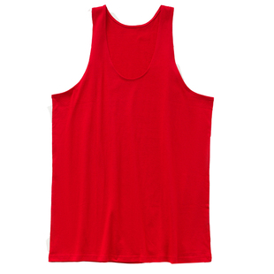 男士本命年大红色纯棉背心中老年人全棉宽松无袖汗衫老头爷爷跨栏