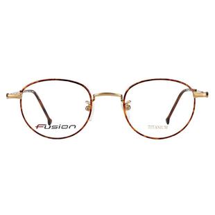 弗森超轻纯钛文艺圆框近视眼镜框全框女FU-30042可配度数近视镜片