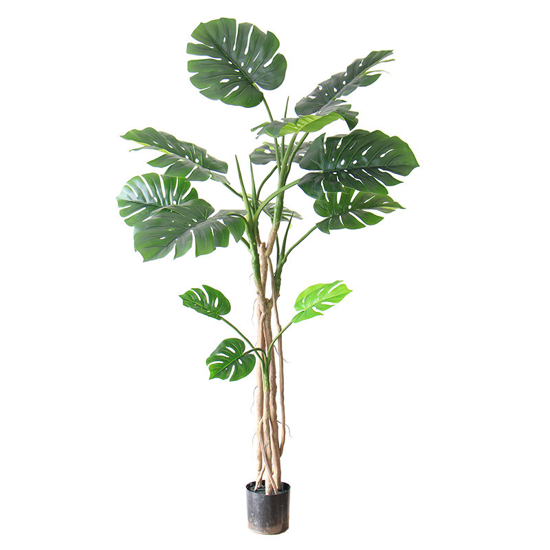 仿真绿植富贵招财龟背竹北欧植物树摆件家居装饰盆栽大型ins盆景