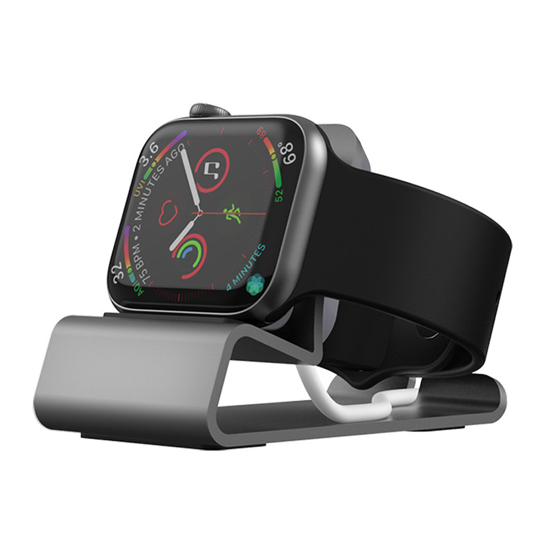 适用于苹果手表支架无线充电底座Apple Watch SE/3/4/5/6/7/8/9/10/Ultra 铝合金桌面床头