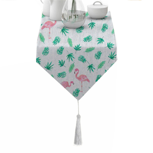 桌旗小尺寸电视柜布盖巾鞋柜盖布布艺长条餐桌巾搭巾树叶茶几桌布