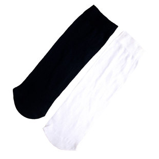 夏天黑色白色超薄丝袜男袜短袜夏季袜男士袜子无跟涤纶薄款袜短丝