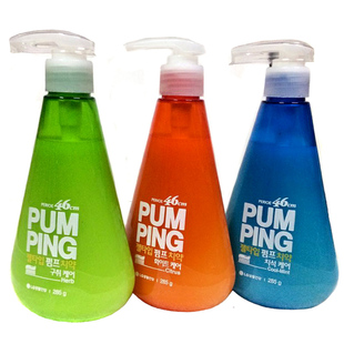 韩国进口正品倍瑞傲派缤pumping按压式牙膏 去口臭美白口气清新