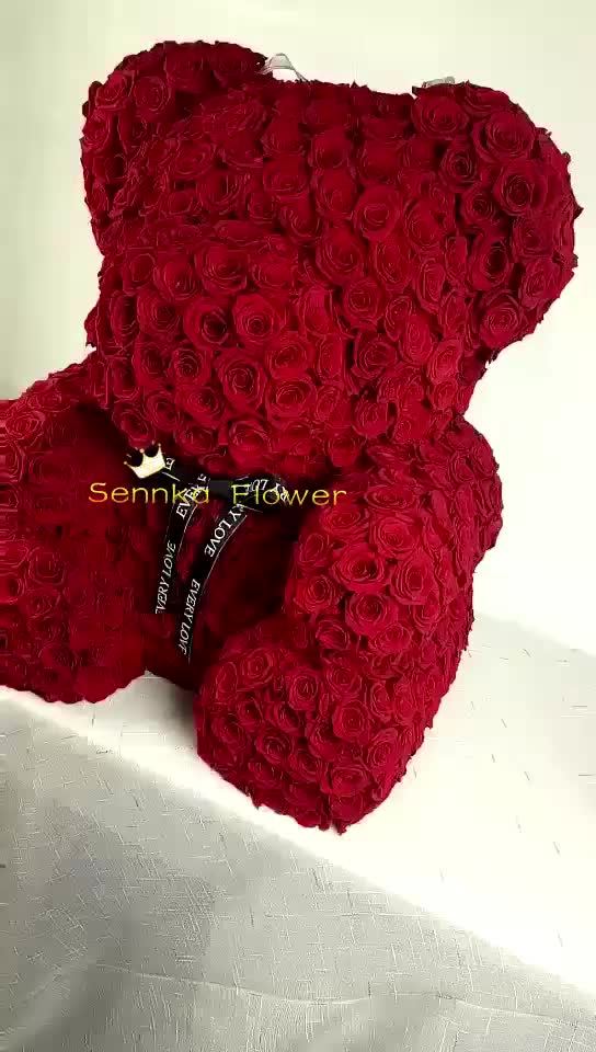 forever roses teddy bear