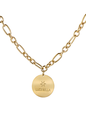 韩国钛钢镀14K真金女波浪吊坠