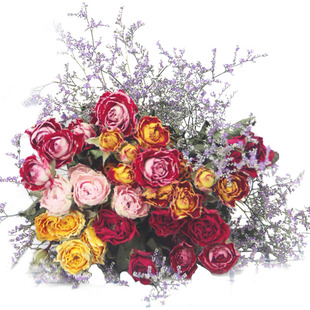 干花花束高级感真花风干天然客厅装饰摆件风家居摆设玫瑰永生花束