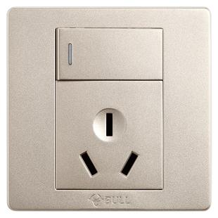 公牛带开关插座面板大功率16a家用电热水器空调专用一开三孔16安