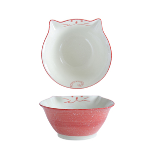 日式陶瓷餐具盘子创意不规则米饭碗可爱水果盘儿童早餐盘菜盘家用