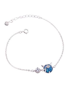 925银渐冻人鸢尾纯银ins小众手链