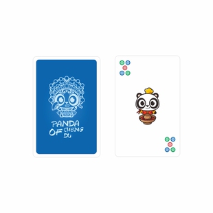 熊猫纸牌麻将外出便携无声扑克牌休闲娱乐益智玩具四川旅游纪念品
