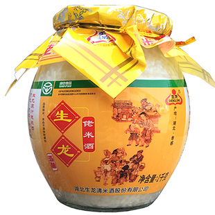 孝感生龙米酒大分量装糯米酒月子米酒醪糟即食甜酒酿1000g*4瓶装