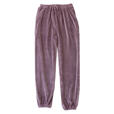 家居裤情侣海岛绒保暖收口束脚