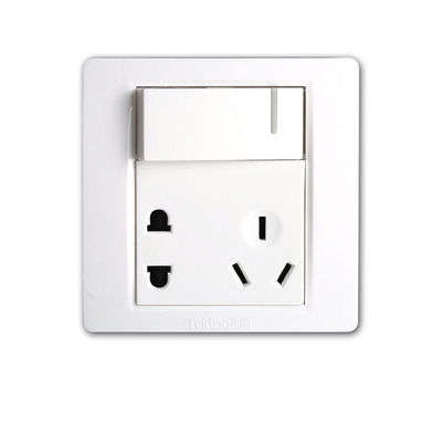 飞雕一开双控五孔插座中途多控