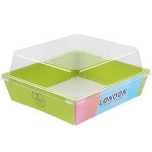 包邮 正方形 长方形热狗盒 三明治盒 班戟盒子面包卷蛋糕卷 100个