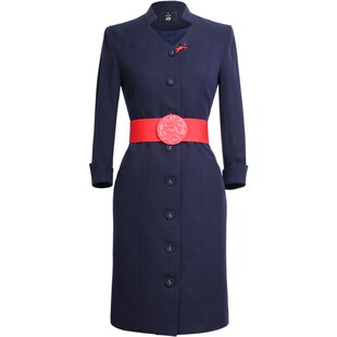 东航空姐制服短袖连衣裙夏装职业装美容师物业客服酒店前台工作服